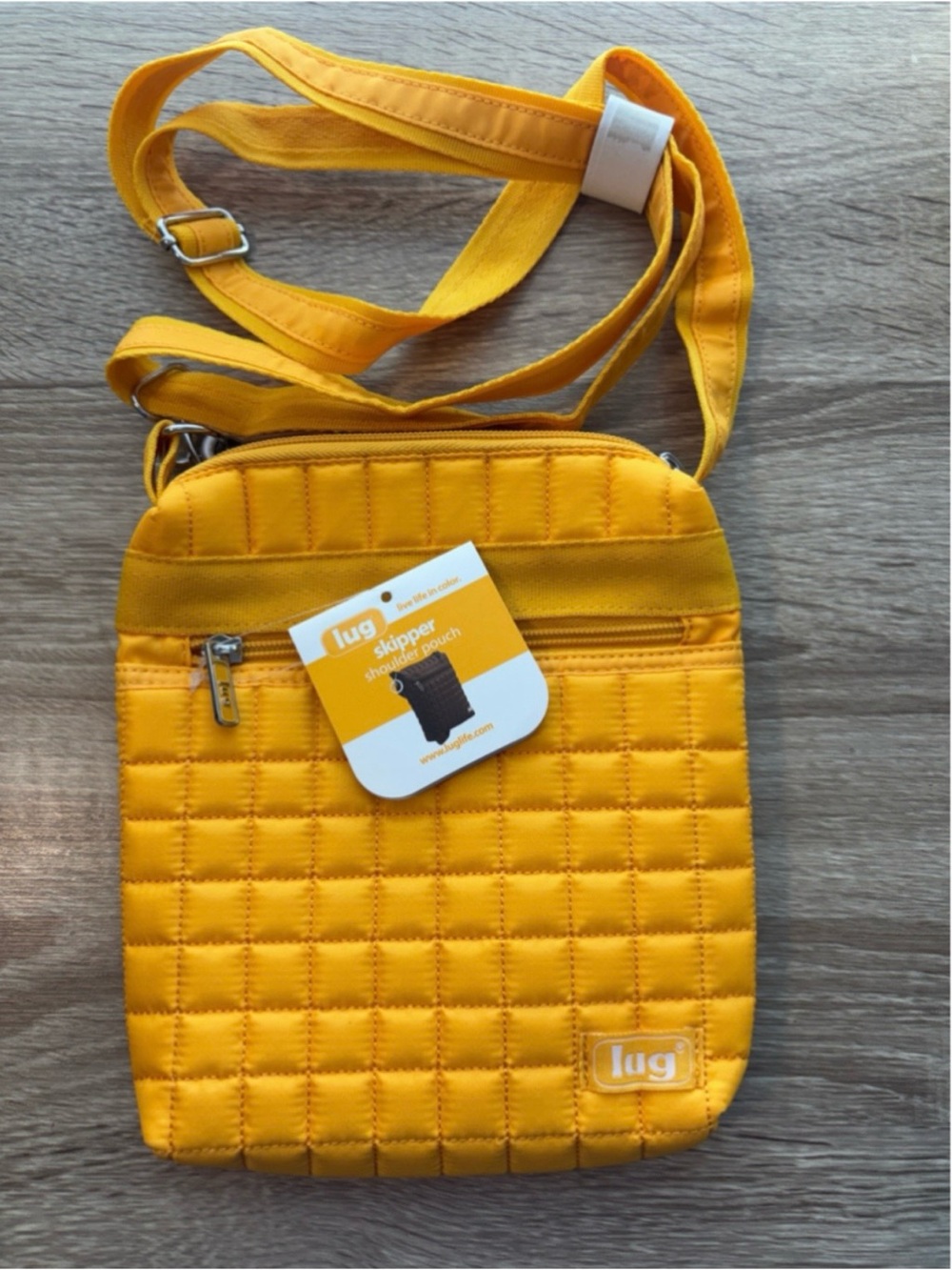 Lug Skipper Shoulder Pouch One Size Yellow Brand New Travel Packable Compact